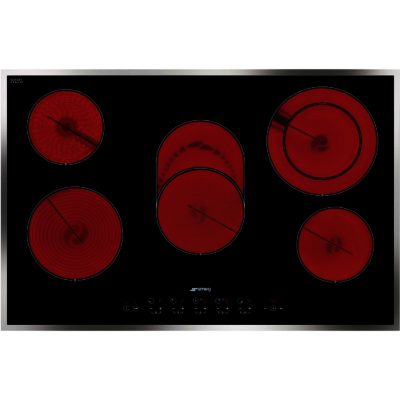 Smeg SE2773CX2 77cm Touch Control Ceramic Hob with Wafer Thin Frame in Black Ceramic